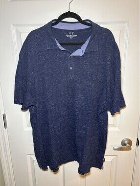 Vineyard Vines Stretch Polo Men’s 3XB 3XL Big Blue Heather